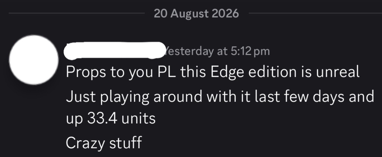 Beta member: up 33.4 units, this Edge edition is unreal