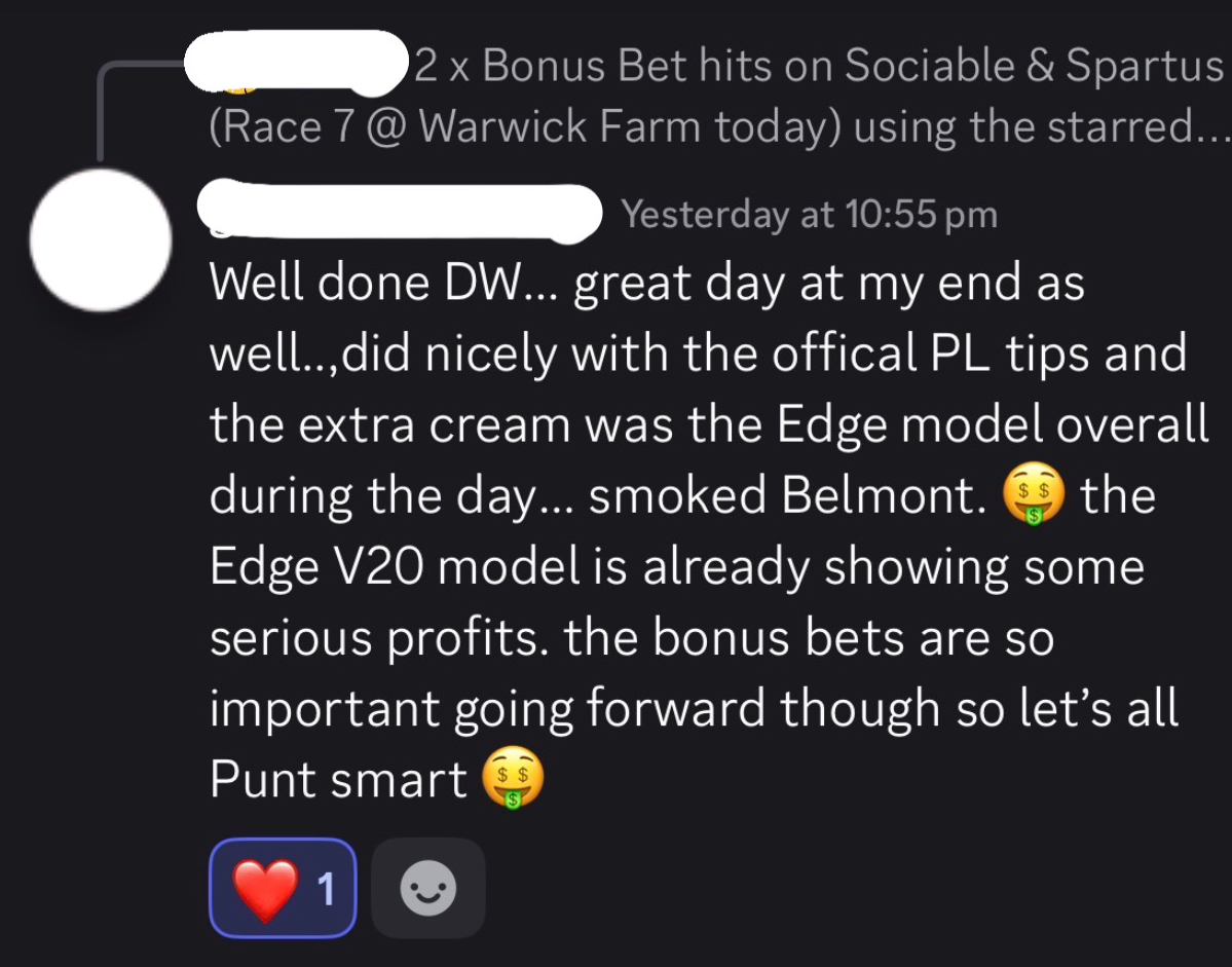 Beta member: 11.5 units up, 6 winners from the last 10 races incl. a Rosehill exacta