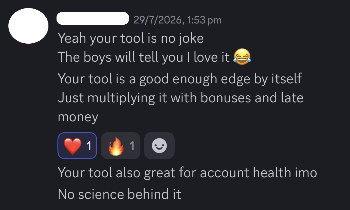 Beta member: your tool is no joke, a good enough edge by itself
