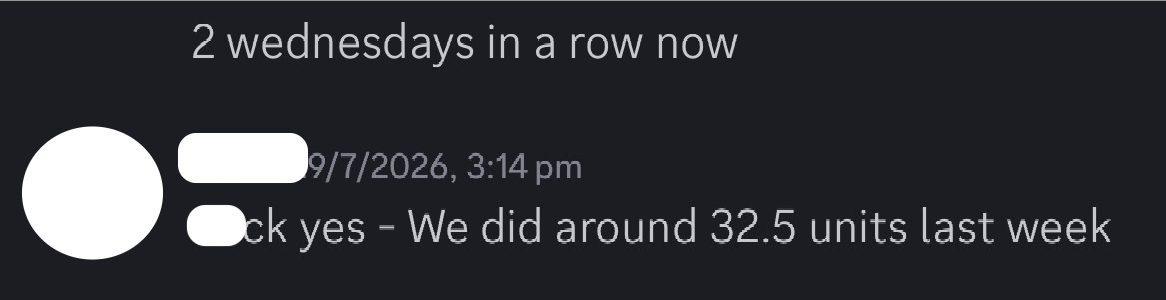 Beta member: 2 Wednesdays in a row now