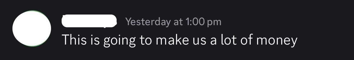 Beta member: this is going to make us a lot of money