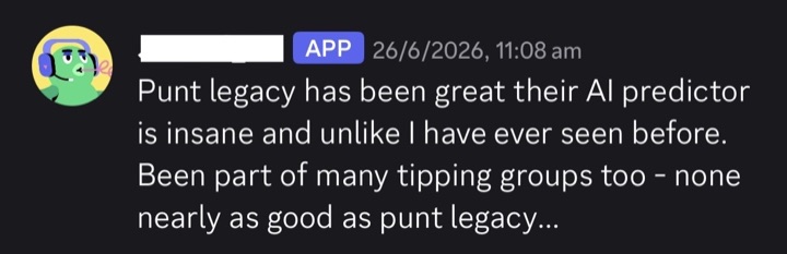 Member review — AI predictor is insane, best tipping group I have been in